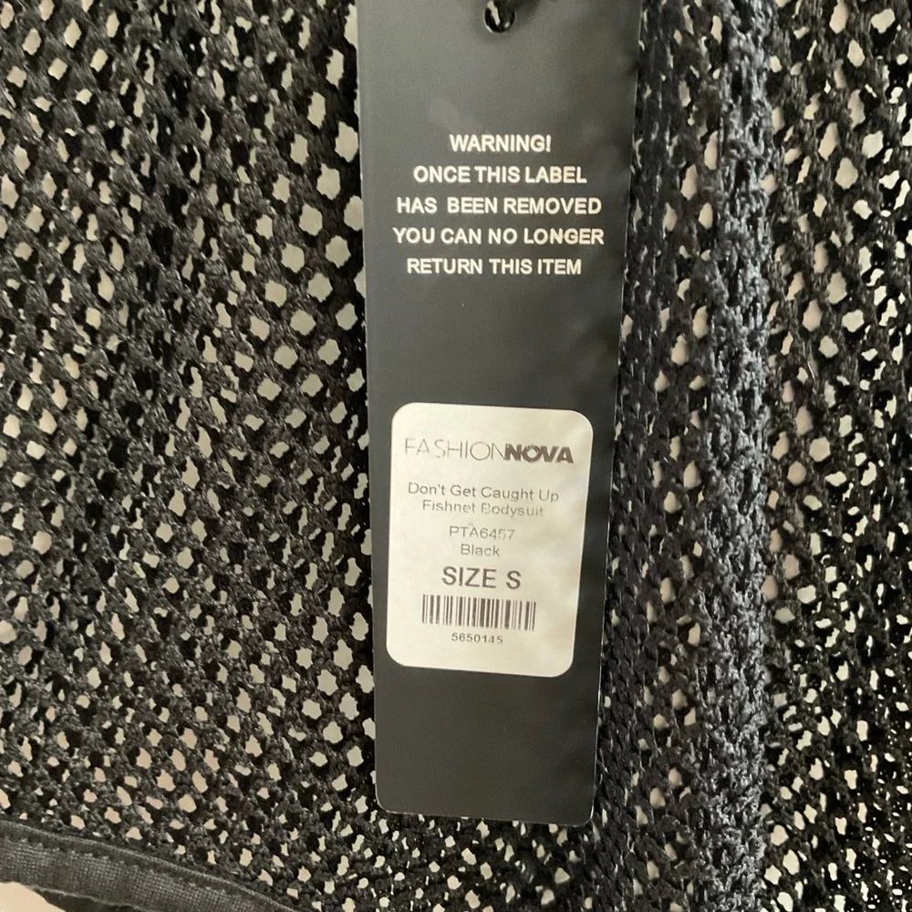 Fashion Nova Don’t Get Caught Up Black Fishnet Bodysuit - Picture 12 of 15